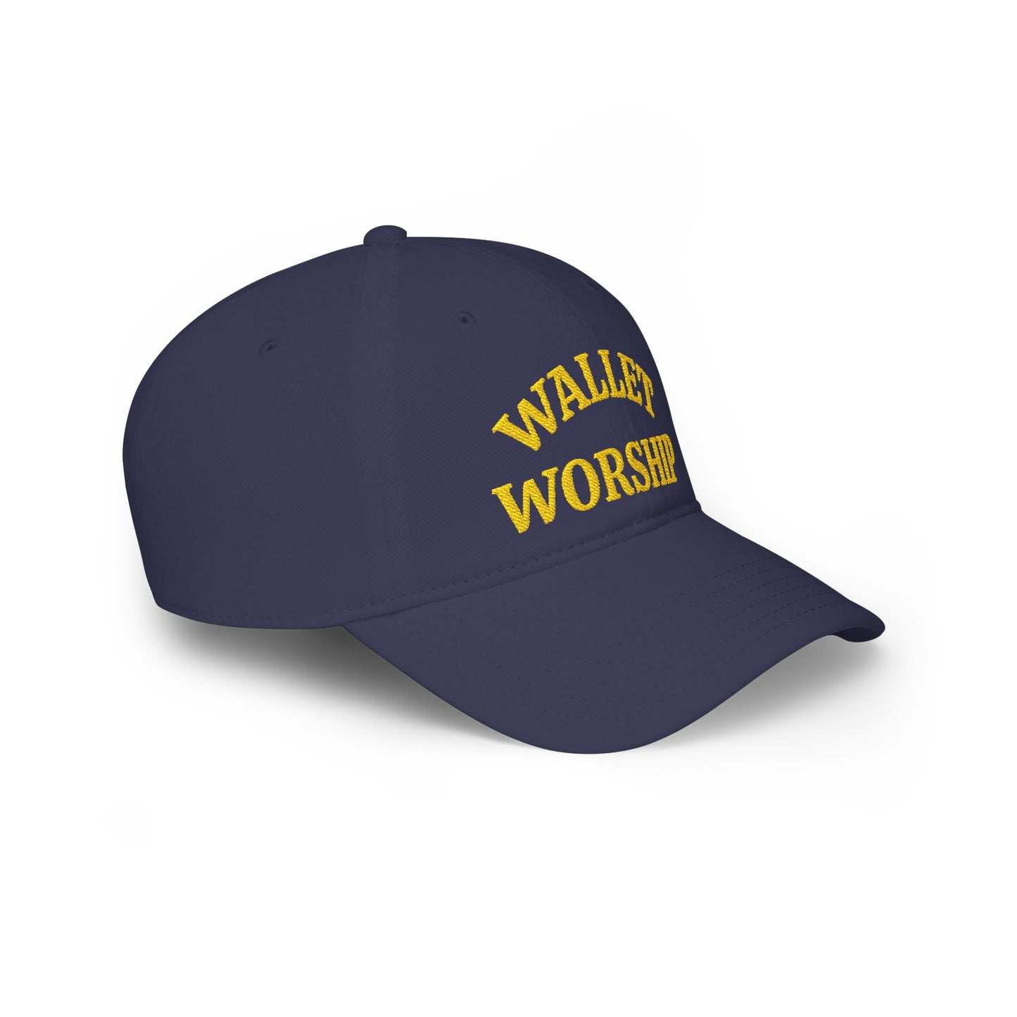 Low Profile Baseball Cap — "Wallet Worship" Embroidered Dad Hat