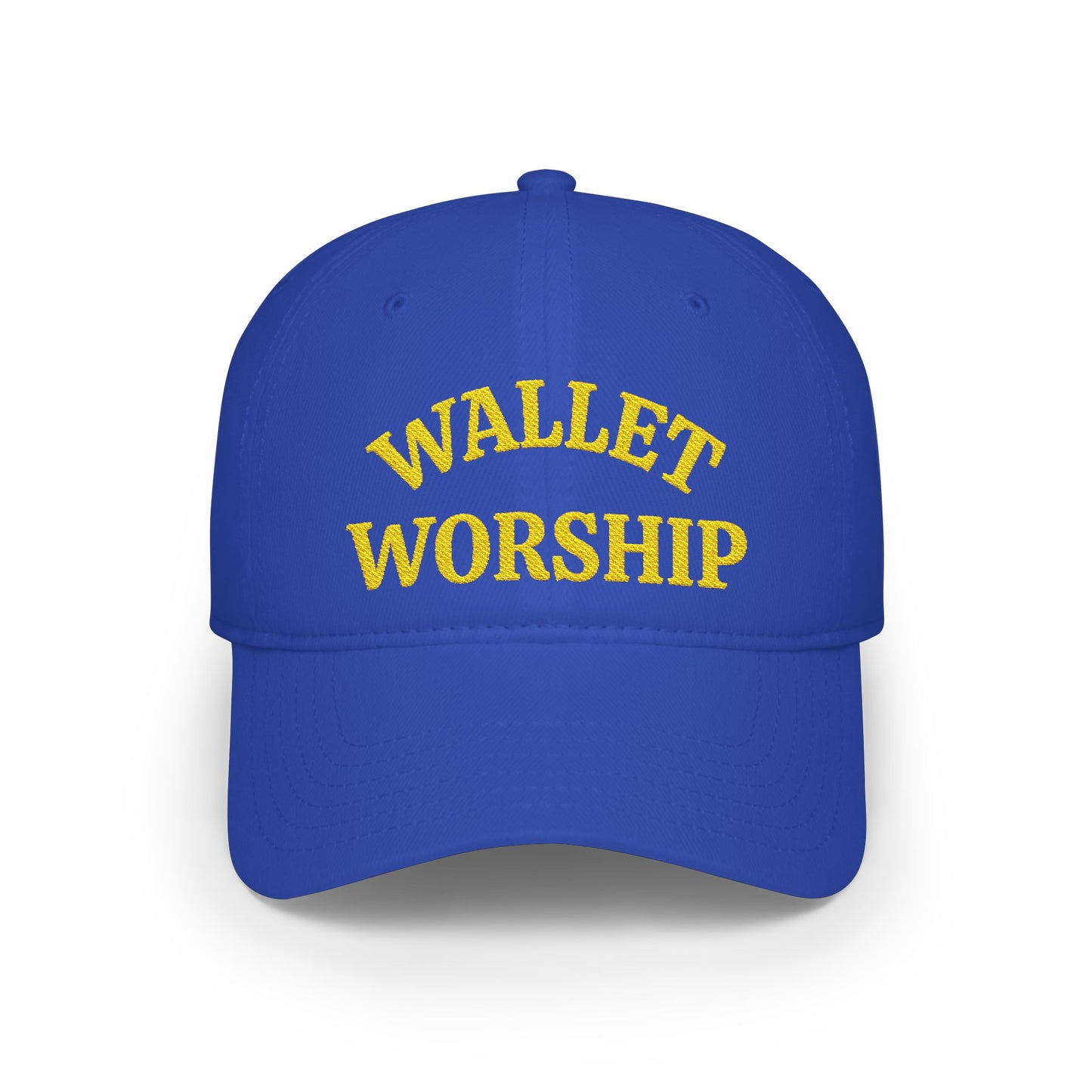 Low Profile Baseball Cap — "Wallet Worship" Embroidered Dad Hat