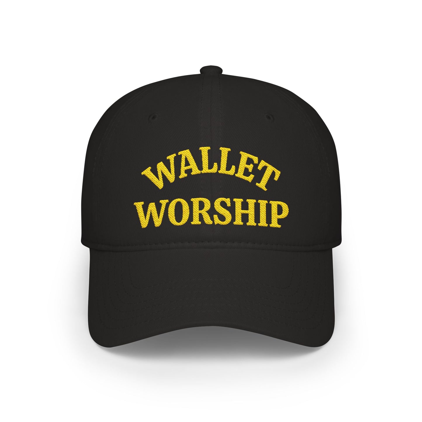 Low Profile Baseball Cap — "Wallet Worship" Embroidered Dad Hat