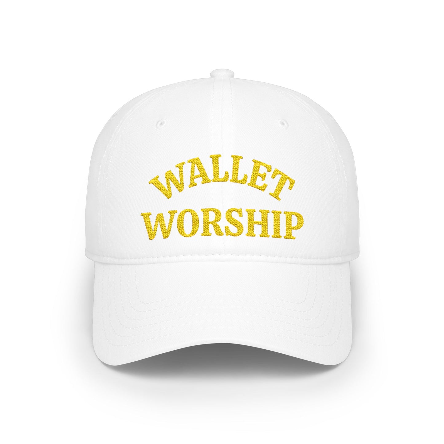 Low Profile Baseball Cap — "Wallet Worship" Embroidered Dad Hat