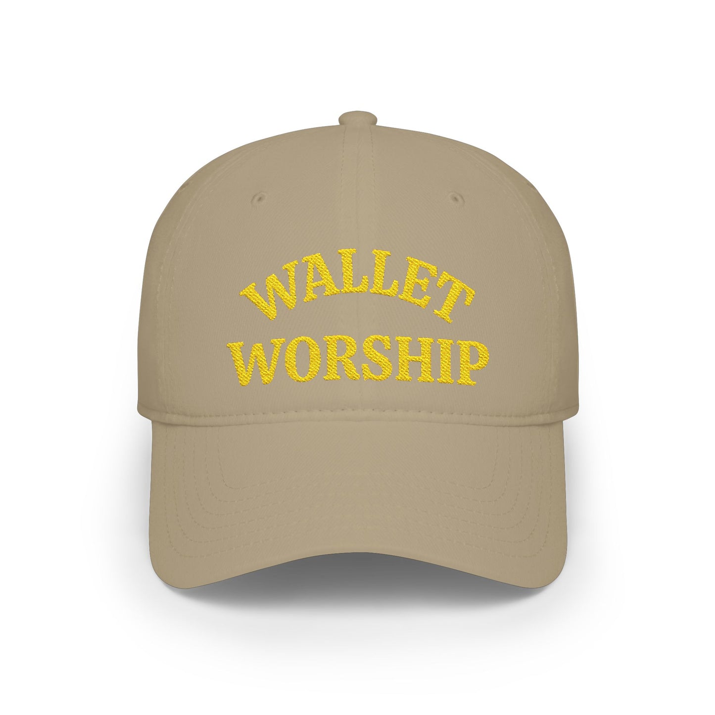 Low Profile Baseball Cap — "Wallet Worship" Embroidered Dad Hat